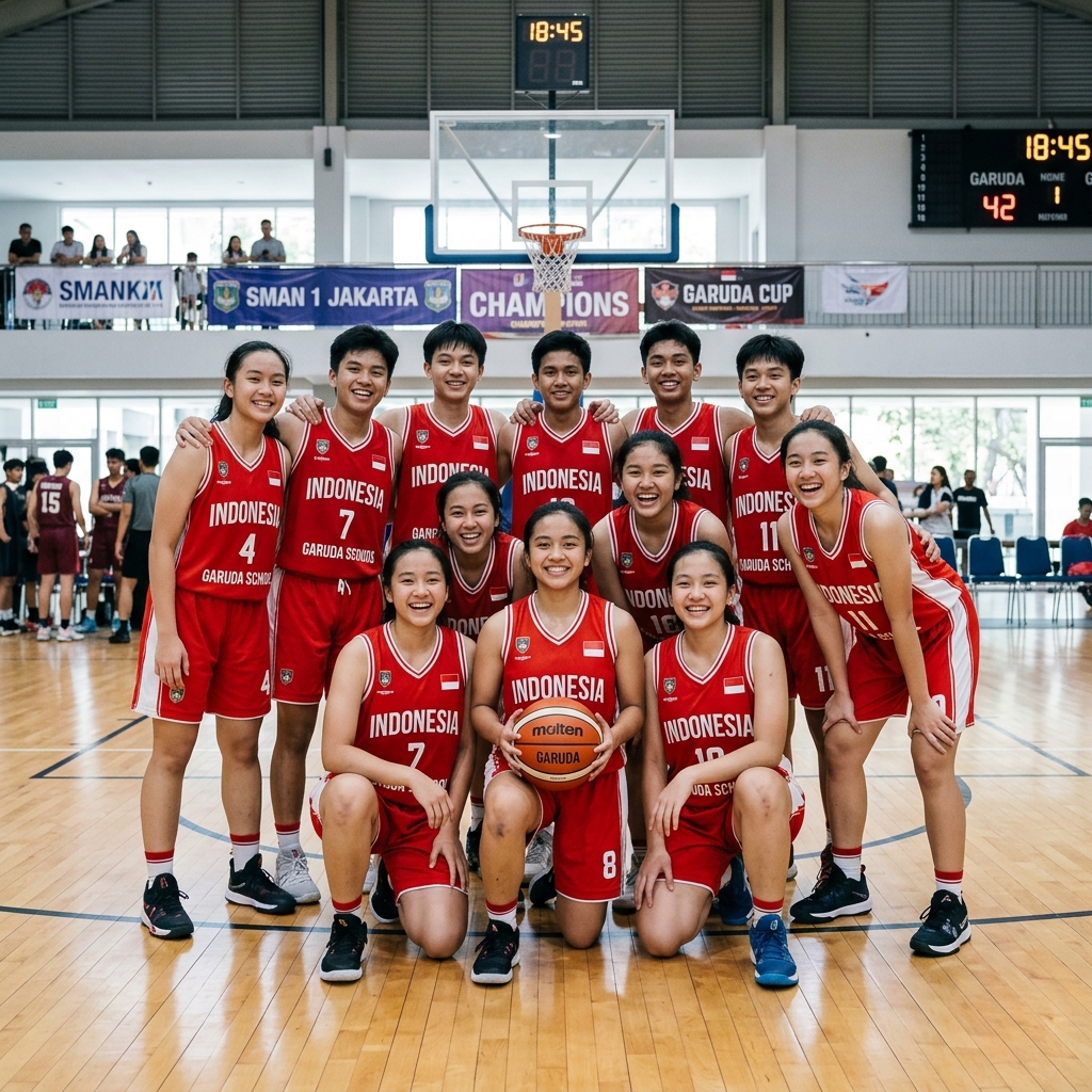 Tim Basket Meraih Medali Perunggu di Turnamen Antar Sekolah